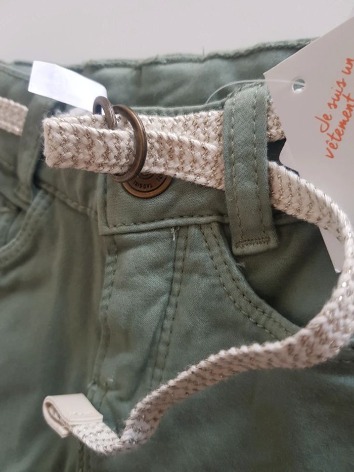 Tape A L'Œil - Pantalon skinny + ceinture - Kaki - Neuf avec étiquette ! (2 ans) - photo numéro 4