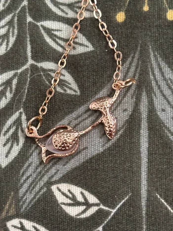 Collier court avec tulipe neuf - photo numéro 6