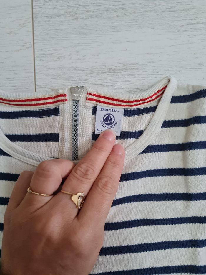 Robe pull marinière 10 ans fille Petit Bateau - photo numéro 4