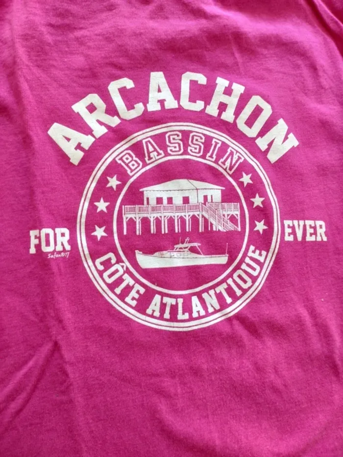 T-shirt fille Bassin d'Arcachon rose fuchsia 8 ans - photo numéro 2