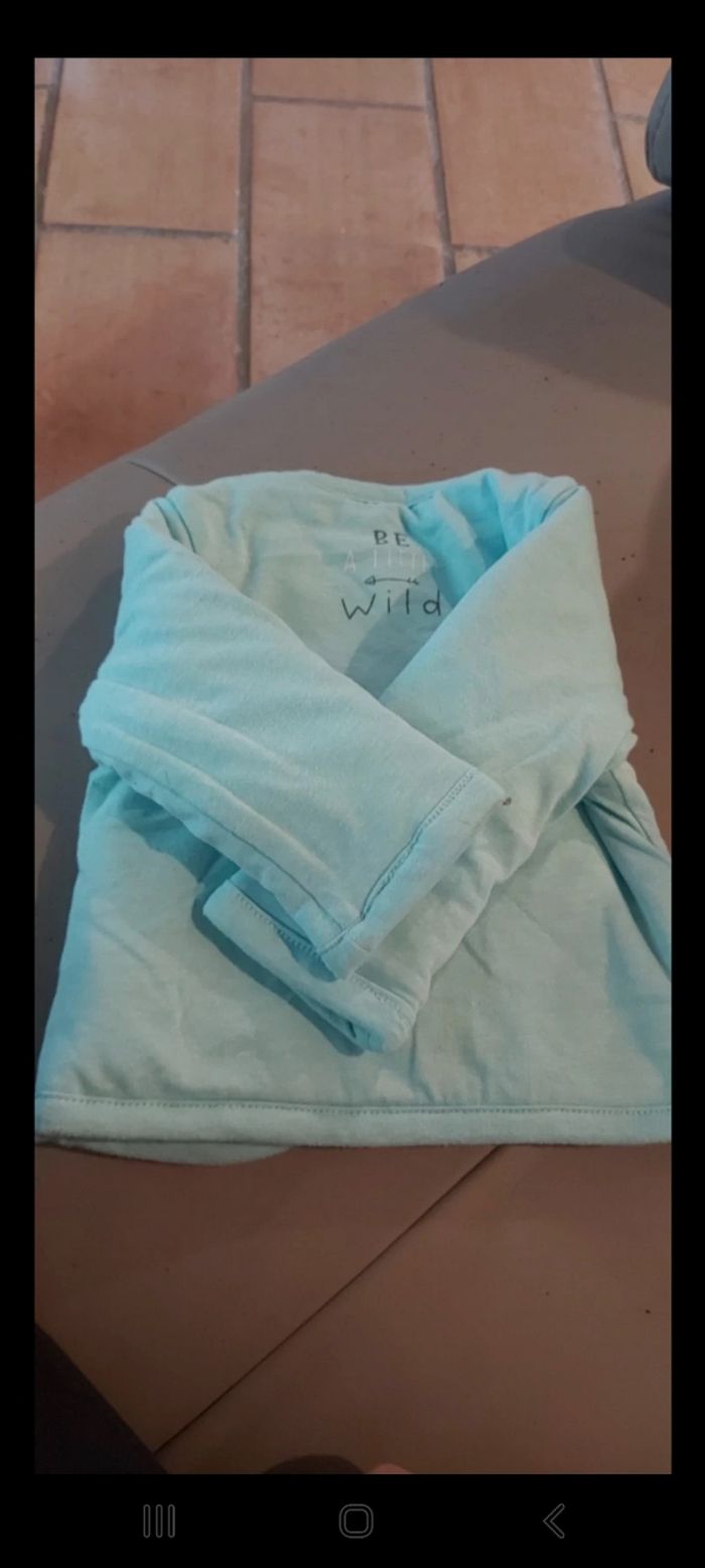 Gilet reversible vert 1 mois - photo numéro 5