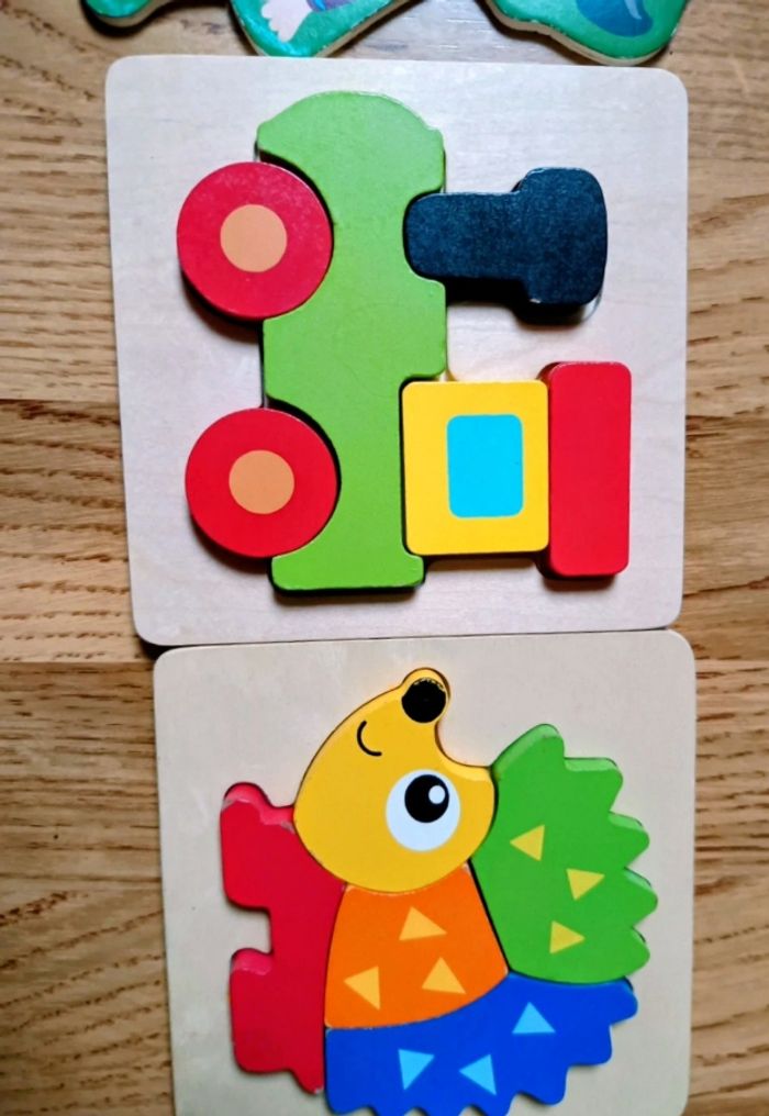 Lot 6 puzzles en bois - photo numéro 2