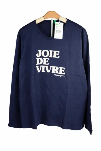 T-shirt manches longues Mise au Green Joie de Vivre – Bleu marine – Neuf avec étiquette M / 38 / 10·