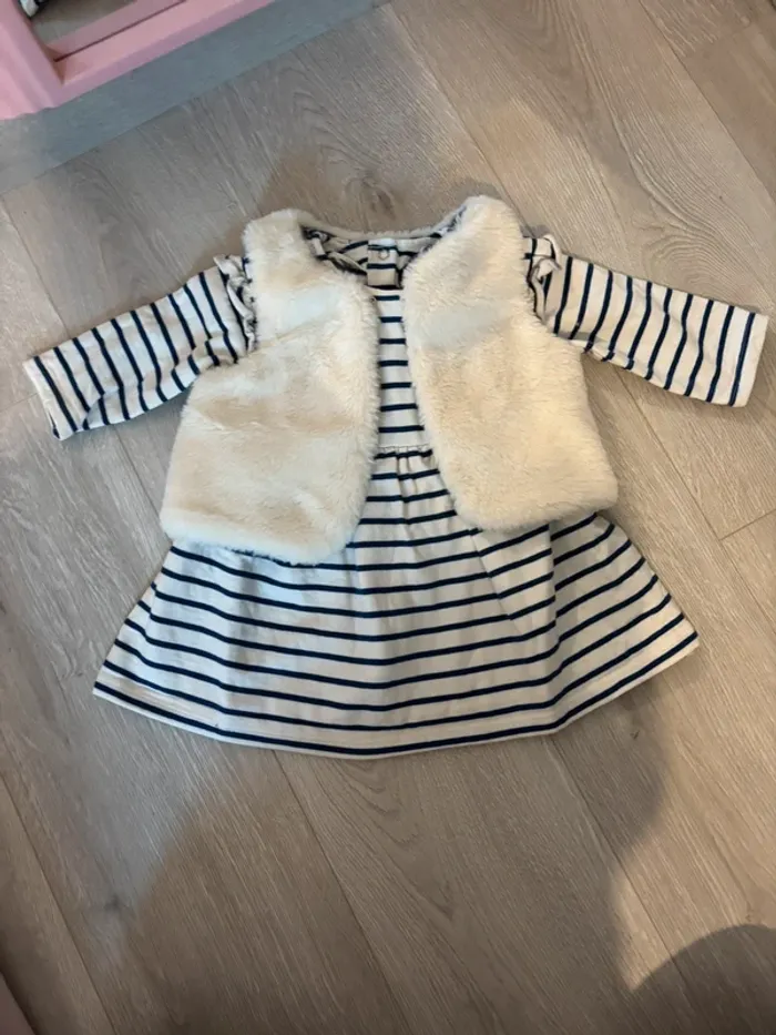 Robe sergent major avec son boléro assorti taille 12 mois - photo numéro 2