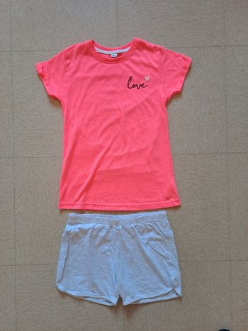 Pyjama Short + T-Shirt fille / T.10 ans / " Zeeman " / NEUF