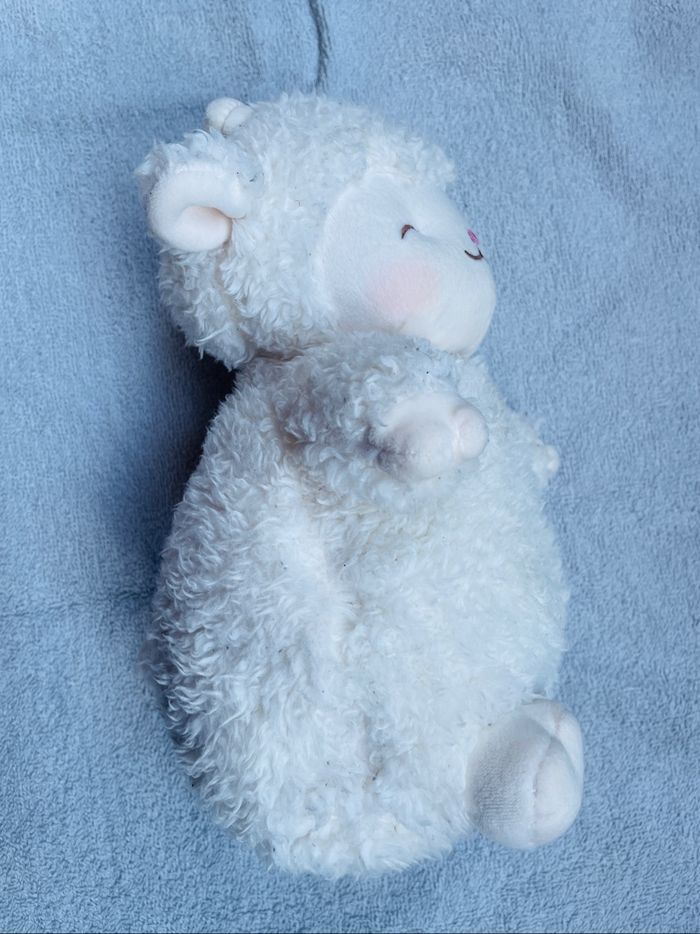 Peluche doudou mouton blanc - photo numéro 3