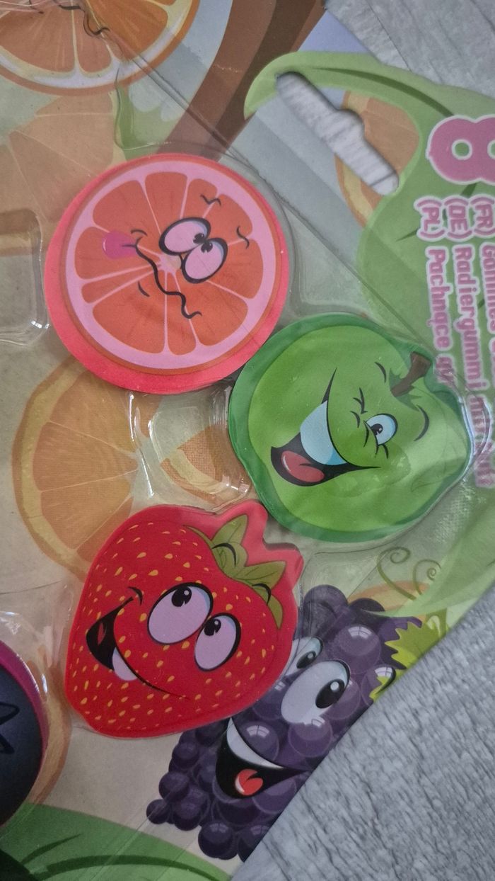 Lot de 6 Gommes fruits - photo numéro 4