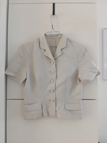 Veste vintage lin manches courtes