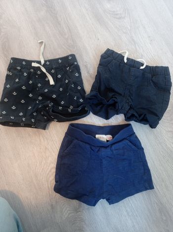 Lot de 3 short taille 74