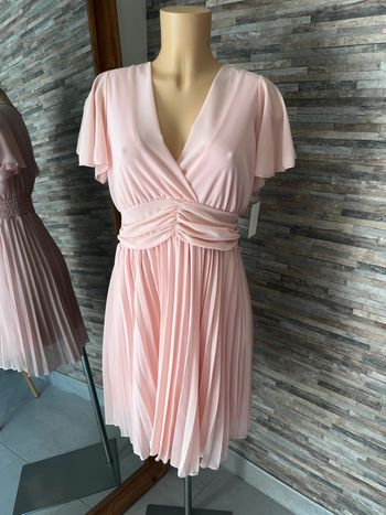 Robe de cérémonie rose poudré
