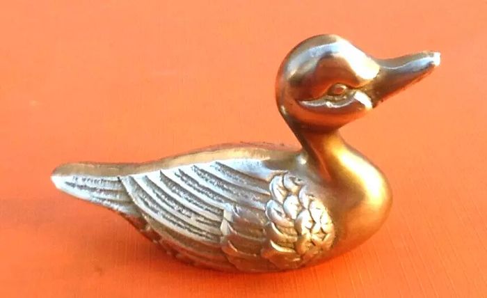 Canard en laiton Avec détail du plumage - photo numéro 3