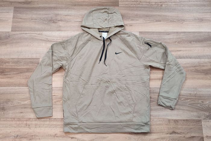 Vêtement Homme Sweatshirts Sweats pull à capuche beige Nike therma-fit taille L #Retrostreet - photo numéro 2