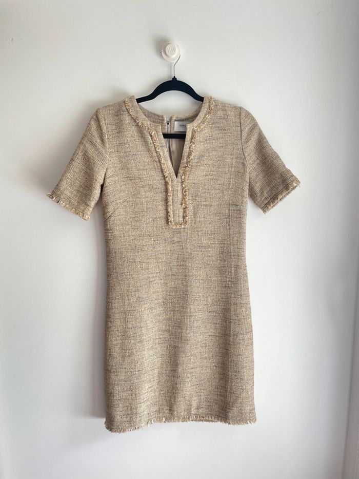 Robe tartan doré beige Georges Rech
