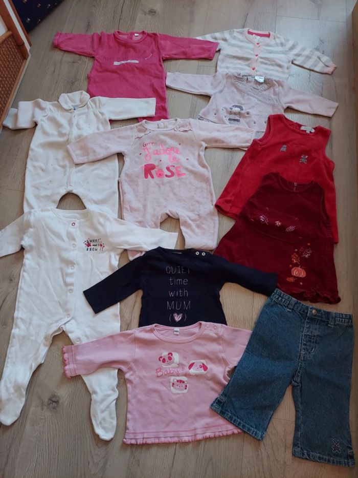 Lot 11 vêtements bébé fille 3 mois tbe