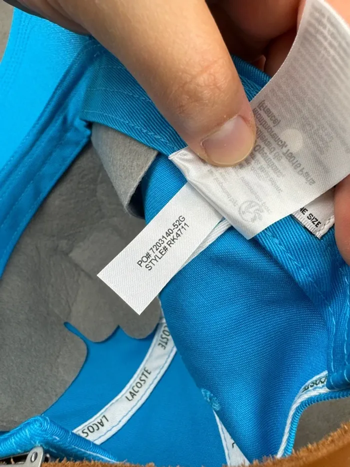 Casquette Lacoste Bleu Logo brodé Neuve - photo numéro 9