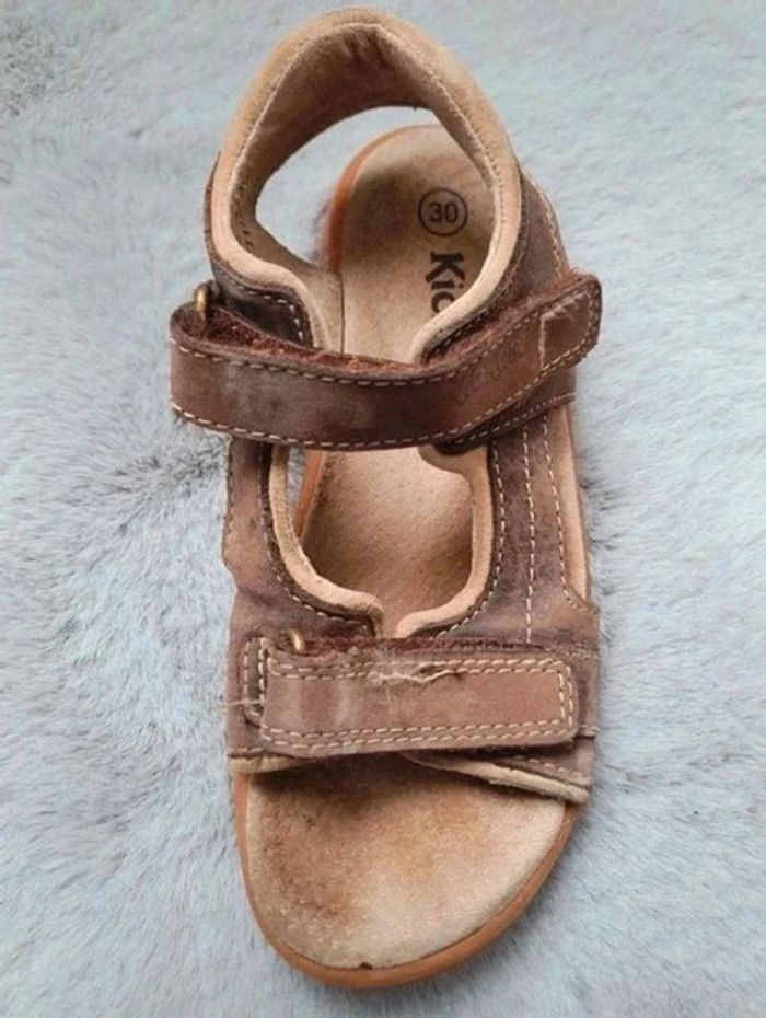 Sandales Kickers Platino marron clair pointure 30 - photo numéro 4