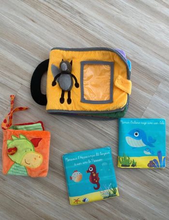 Album photo tissu Loup et livre bain et tissu