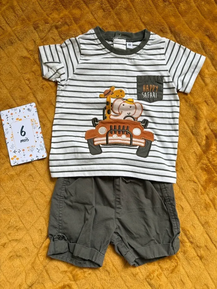Lot de 2 ensembles été taille 6 mois - photo numéro 2