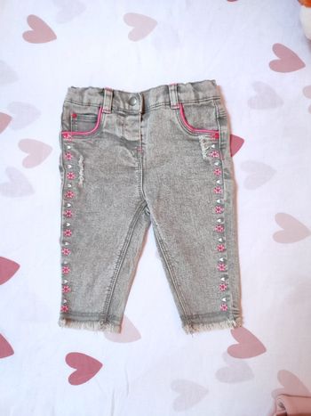 Pantalon en jean bébé fille - 6 mois - Très bon état - Orchestra