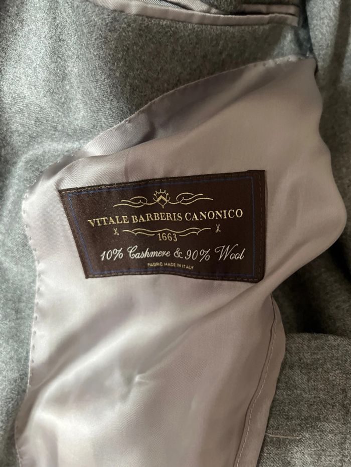 Tailleur pantalon gris clair veste croisée 6 boutons en laine et cachemire - Suitsupply - photo numéro 11