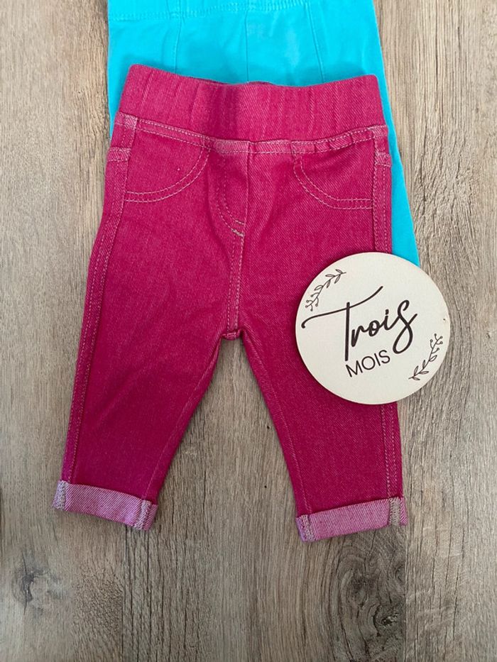 Lot de leggings bébé fille taille 3 mois - photo numéro 3