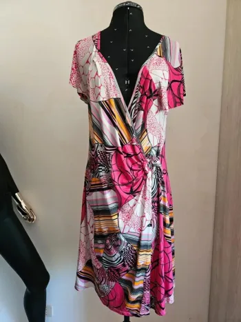 Robe fluide colorée Patrice Bréal – Taille 44 – Très bon état