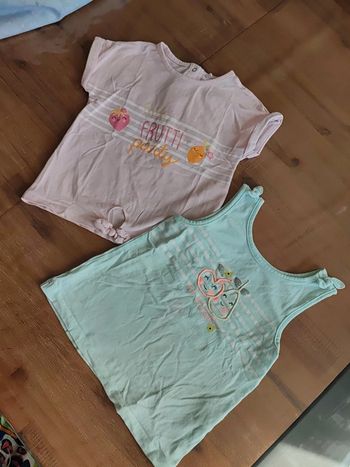 Lot de 2 hauts fille été 18mois