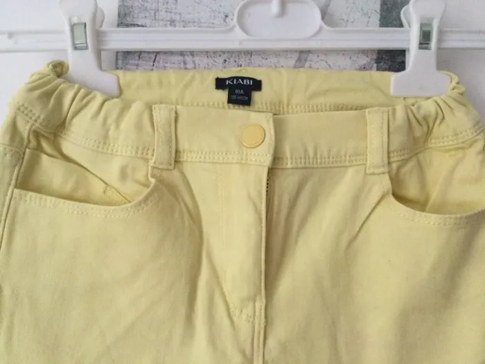 Pantalon jeans jaune 10 ans - photo numéro 3