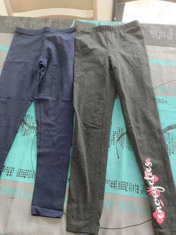 2 leggings 10ans Energetics et pailletés