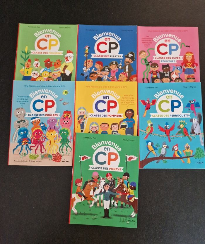 Lot de 7 livres bienvenue en cp
