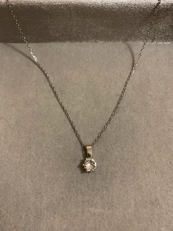 Collier pendentif Birth Stone • Argenté et Cristal