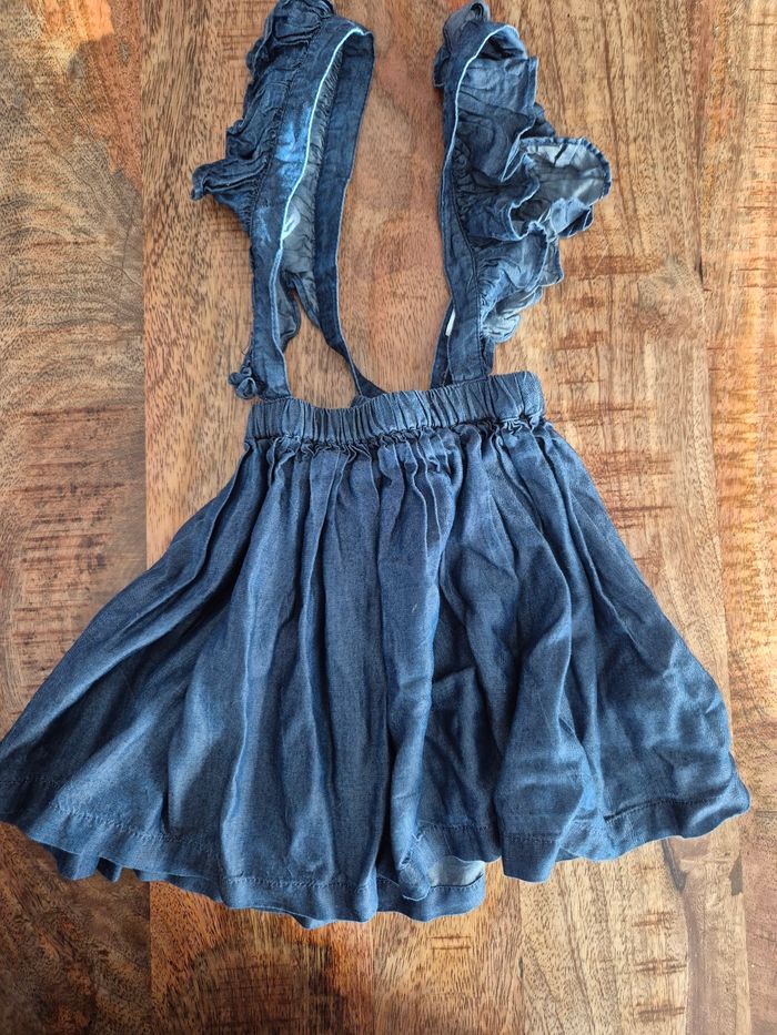 Jupe salopette Catimini 12 18 mois 80cm imitation jeans - photo numéro 3