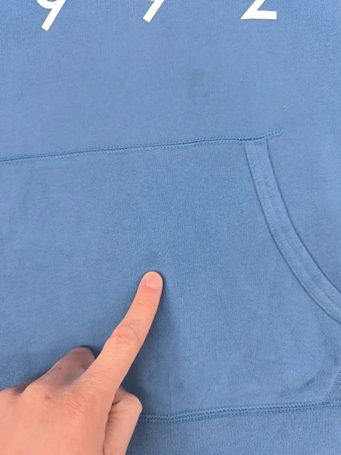 Sweat Polo Ralph Lauren homme bleu taille L capuche bon état - quelques tâches - photo numéro 7