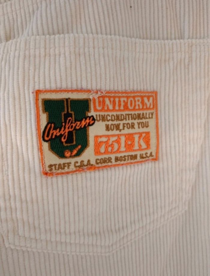 Jeans vintage velours côtelé 100% coton  Uniform t.38 taille haute - photo numéro 6