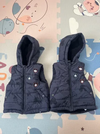 Lot de 2 doudoune sans manches
