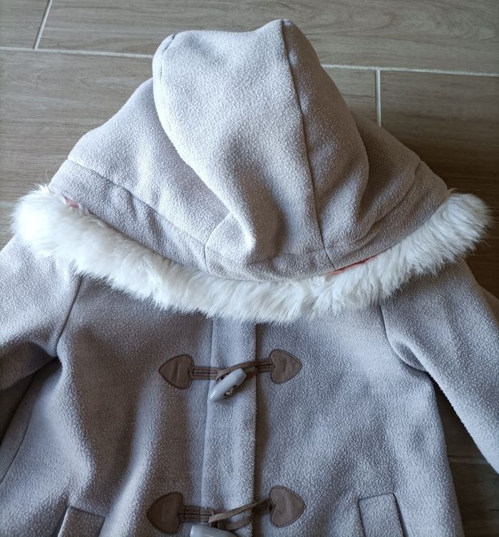 Manteau gris clair fille Sergent Major 8 ans hiver bon état - photo numéro 4