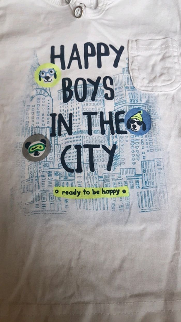 Tee shirt manches longues chiens gémo 12 mois - photo numéro 2