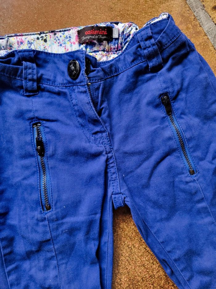Pantalon bleu électrique style ethnique catimini 4ans - photo numéro 2