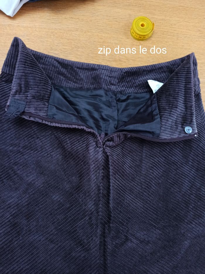 T38 jupe semi longue hiver H&M pourpre - photo numéro 8