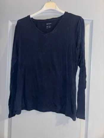 Tee shirt manches longues bleu marine
