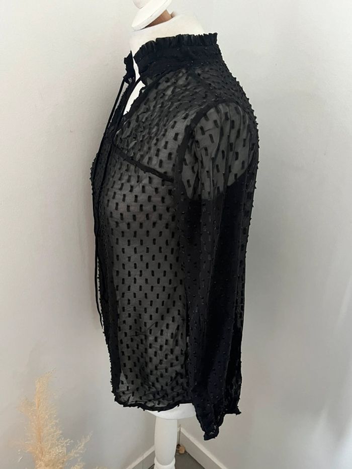 Blouse noire transparente Promod S - photo numéro 3