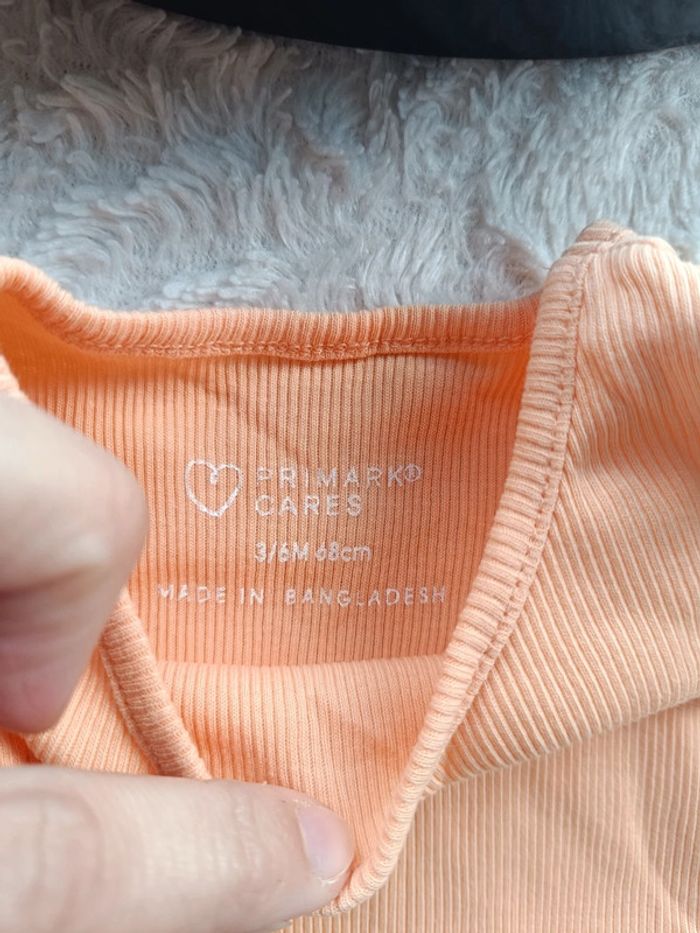 Ensemble été (débardeur+shirt assorti) Fille 3/6 mois Primark 100% coton - photo numéro 6