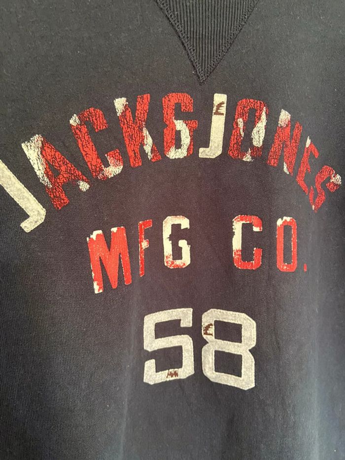 Sweat-shirt Jack&Jones bleu marine taille S/16 ans - photo numéro 2