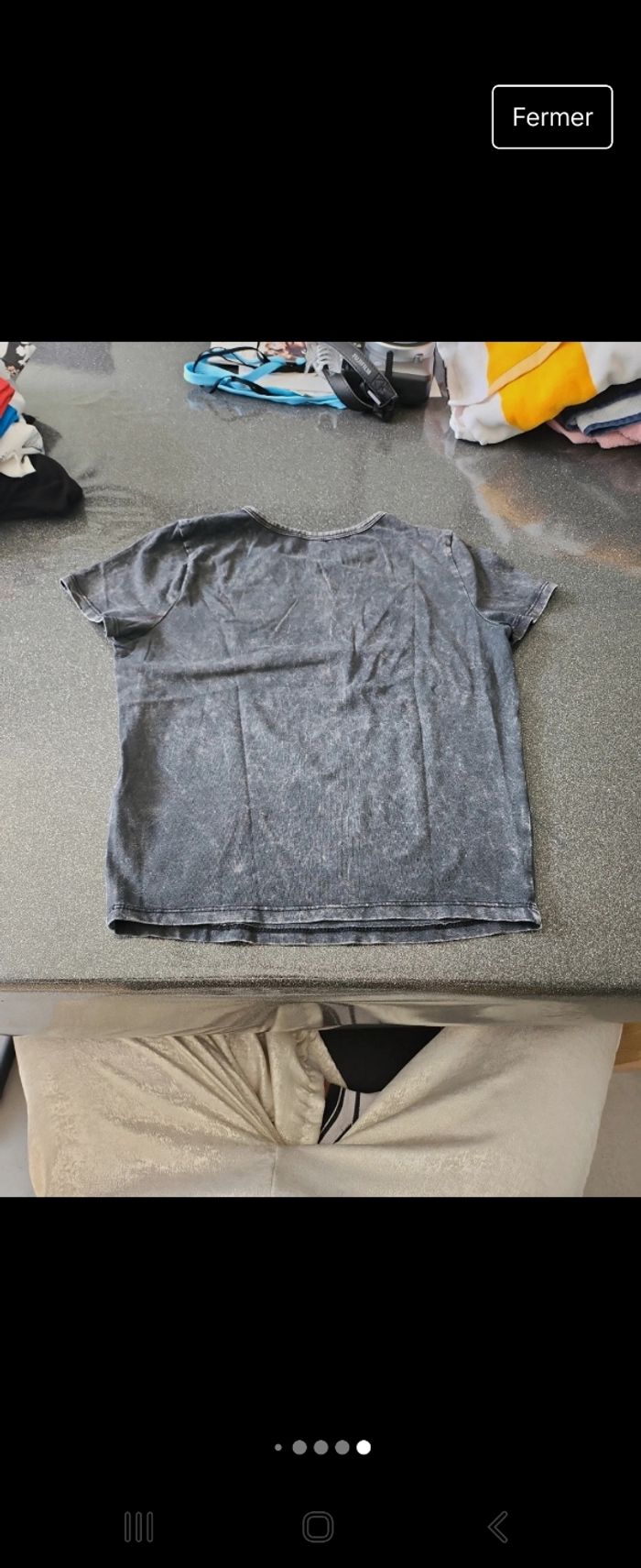 T shirt Hollister gris délavé - photo numéro 6