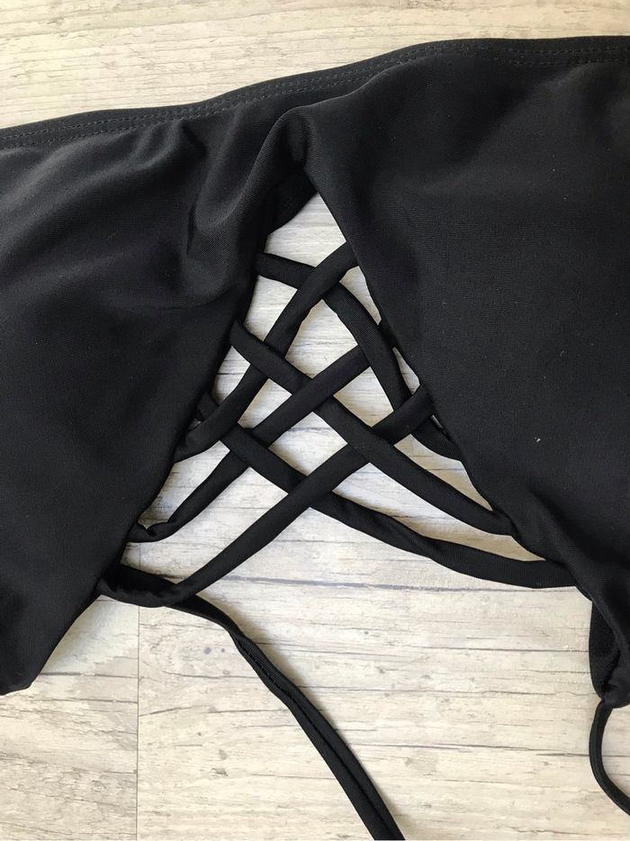 Maillot de bain 2 pièces bikini Taille M 38/40 Bikki beach imprimé tigre ocre noir taille haute - photo numéro 10