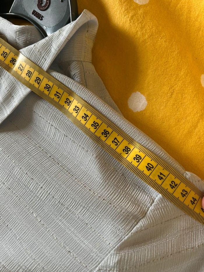 Chemisier manches longues vintage bleu clair avec noeud - taille 3 40/42 made in France - photo numéro 8