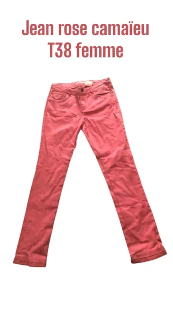 Jean rose camaïeu T38 femme 👖