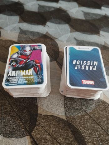 Lot de cartes marvel
