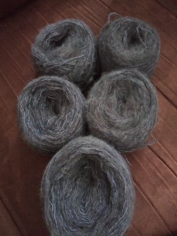 Lot de 5 Pelotes Fantaisies Tons Bleus (380g)