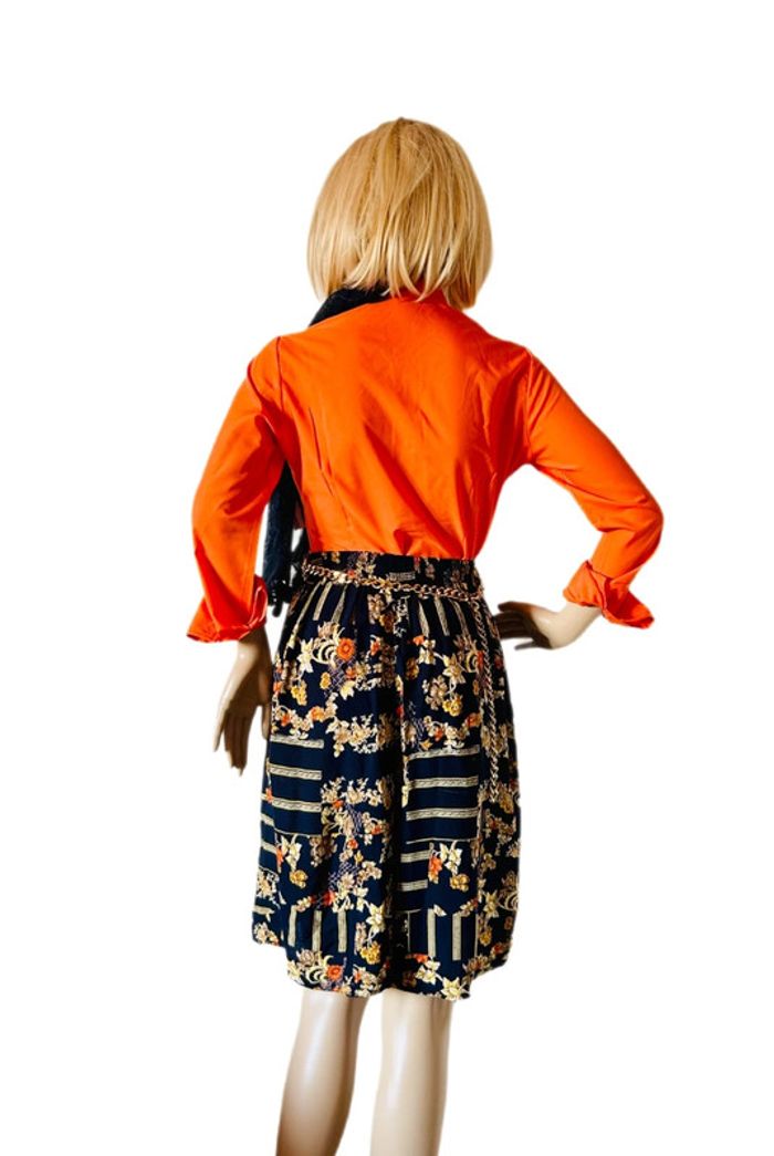 💙Short jupe Vintage 80s Bold Arty Retro Baroque wide-leg shorts🧡 - photo numéro 6